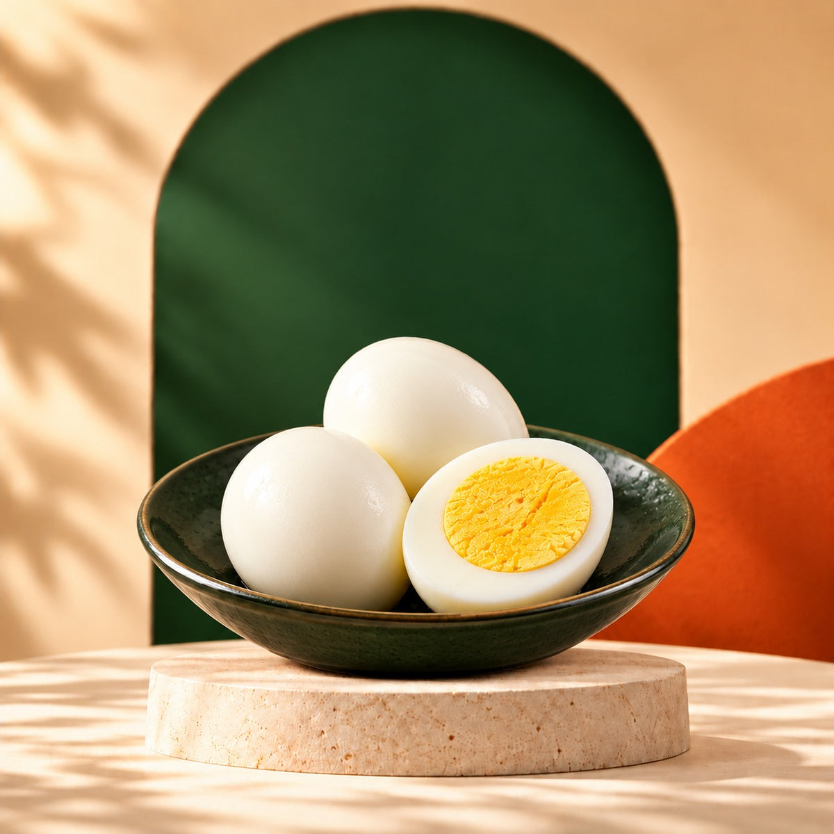 Fresh boiled Cooked eggs